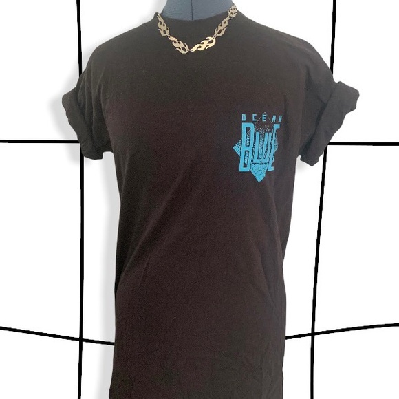 80s vintage ocean blue graphic tee - Picture 2 of 5